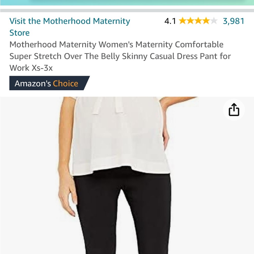 Maternity casual dress pant